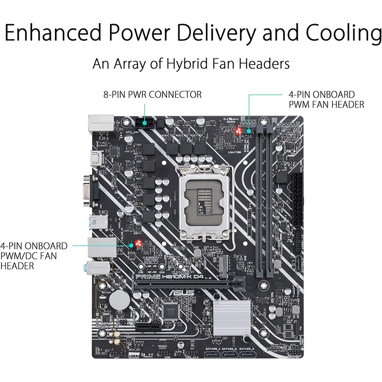 خرید مادربرد Asus Prime H610M-K - رم DDR4 - فرم M-ATX - چیپست Intel